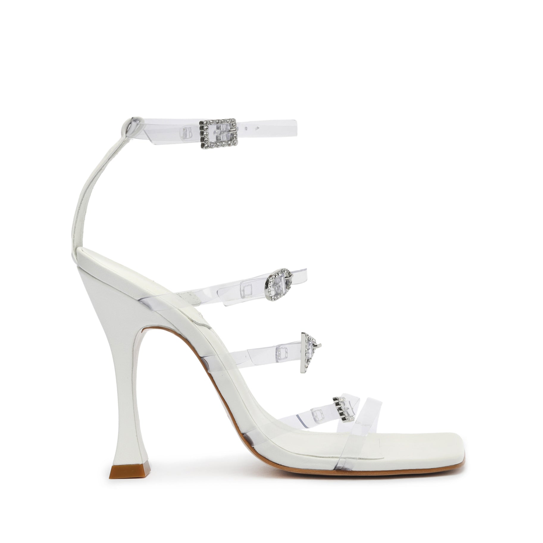 Noelle Vinyl Sandal Sandals OLD 5 White Vinyl - Schutz Shoes