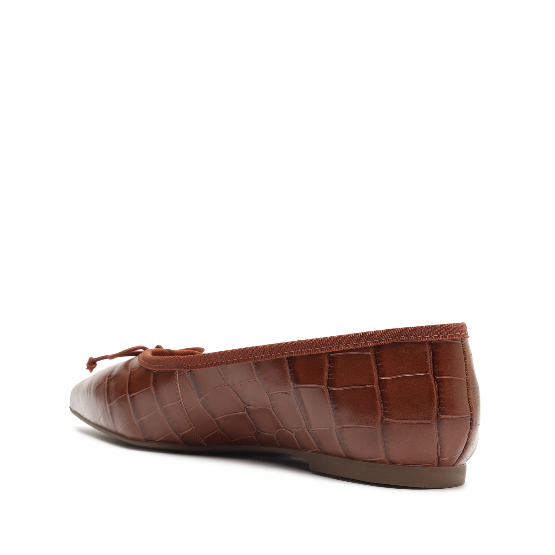 Dal Crocodile-Embossed Leather Flat Flats Sale    - Schutz Shoes