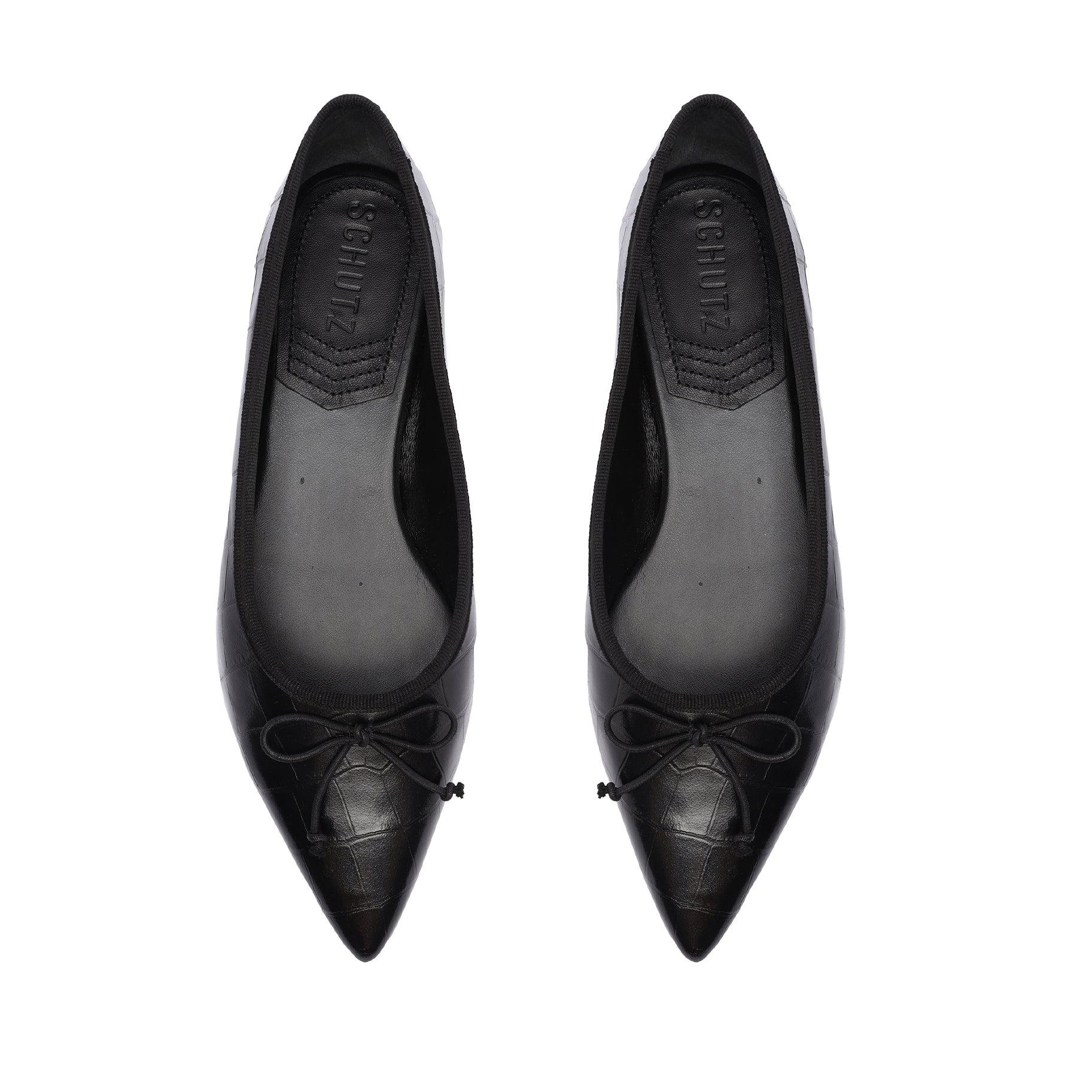 Dal Crocodile-Embossed Leather Flat Flats Sale    - Schutz Shoes