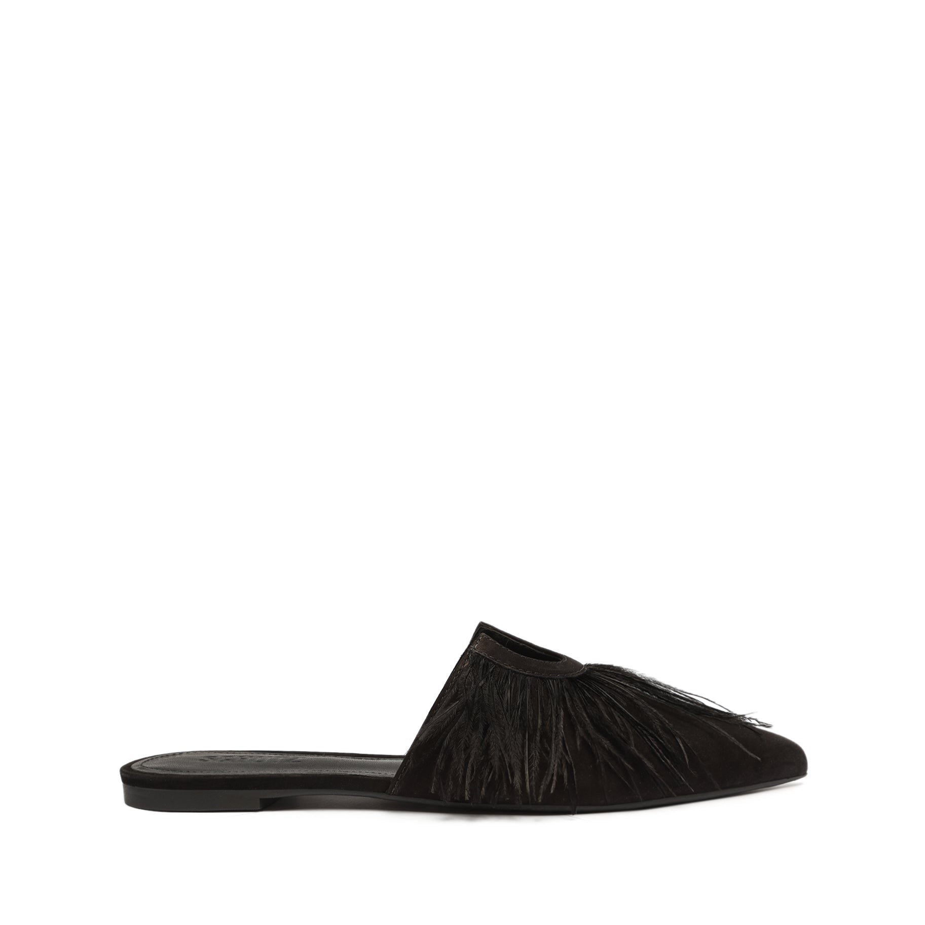 Chayla Nubuck Flat Flats Fall 22 5 Black Nubuck - Schutz Shoes