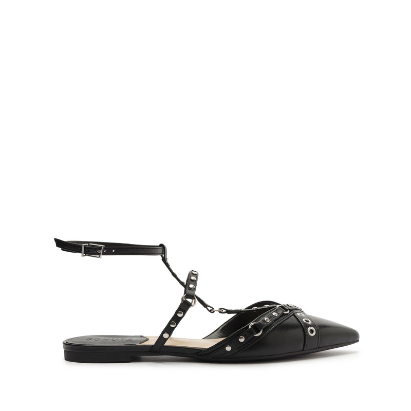 Venizia Nappa Leather Flat Flats PRE FALL 23 5 Black Nappa Leather - Schutz Shoes