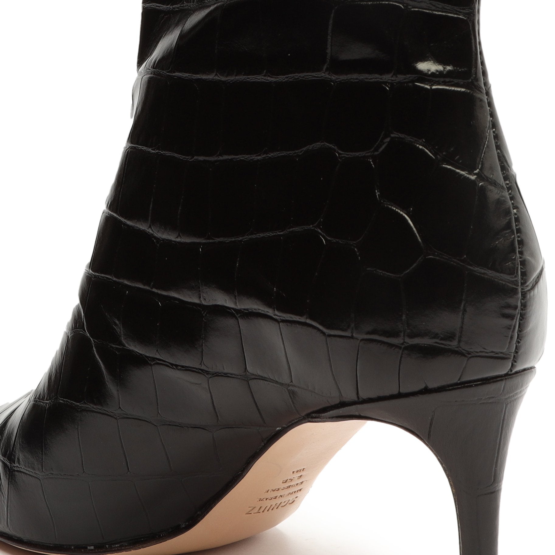 Van Crocodile-Embossed Leather Bootie Booties Sale    - Schutz Shoes