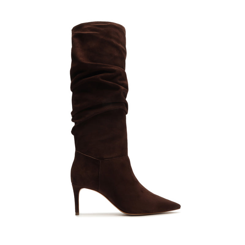 Ashlee Up Suede Boot Boots Fall 22 5 Dark Chocolate Suede - Schutz Shoes