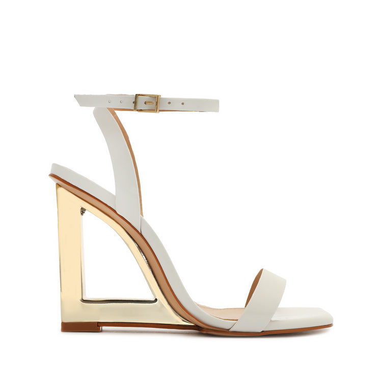 Filipa Patent Leather Sandal Sandals Pre Fall 22 5 White Patent Leather - Schutz Shoes