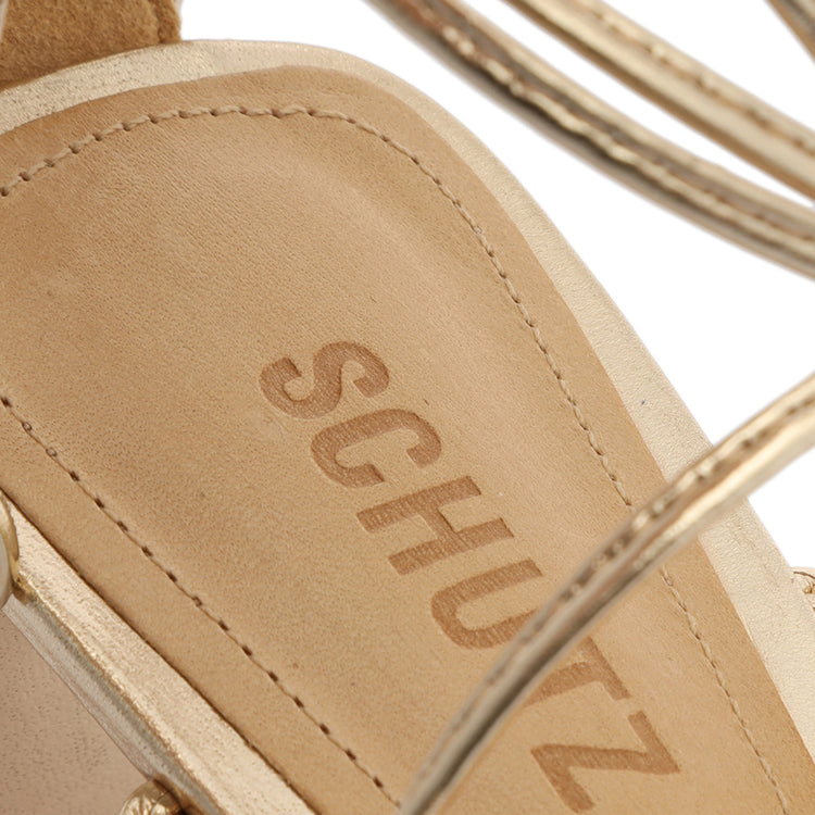 Lunah Mid Metallic Leather Sandal Sandals Sale    - Schutz Shoes