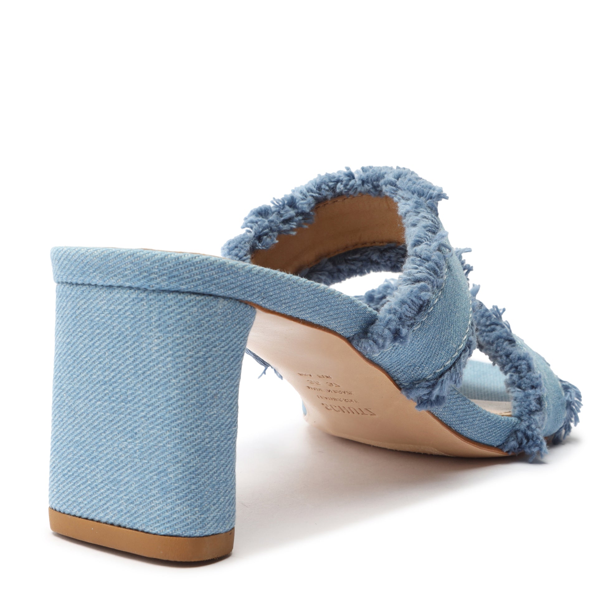 Amely Mid Block Denim Sandal Sandals SPRING 24    - Schutz Shoes