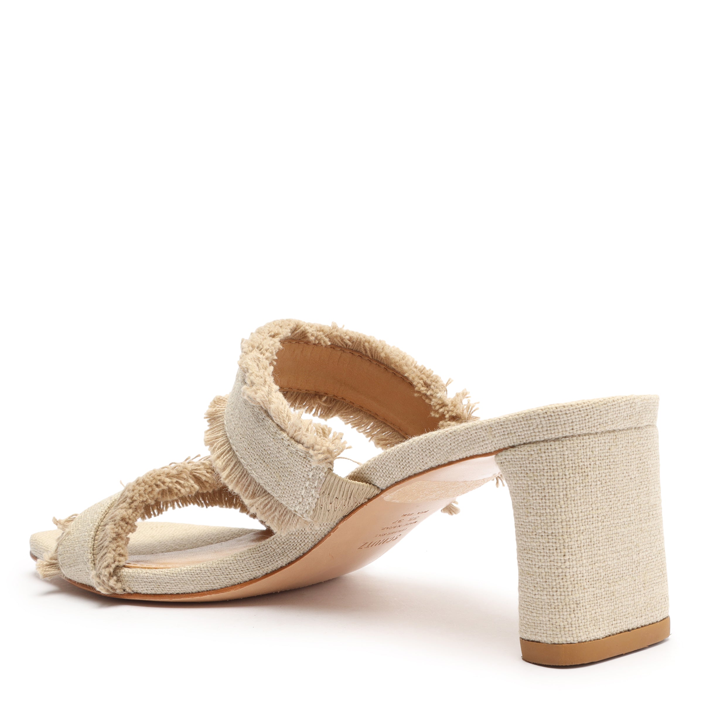 Amely Mid Block Linen Sandal Sandals SPRING 24    - Schutz Shoes