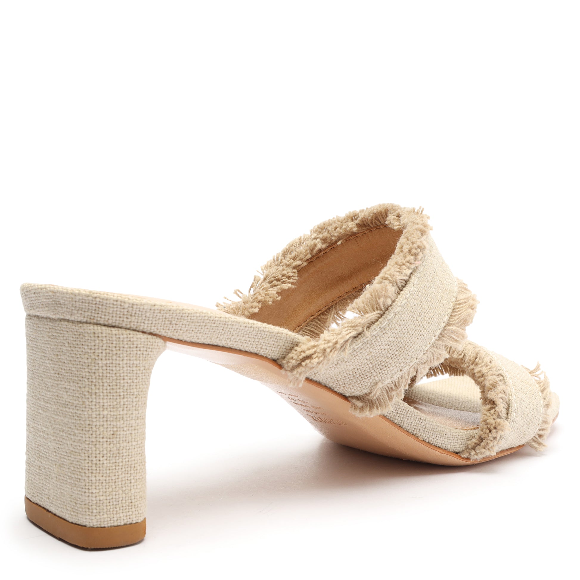 Amely Mid Block Linen Sandal Sandals SPRING 24    - Schutz Shoes