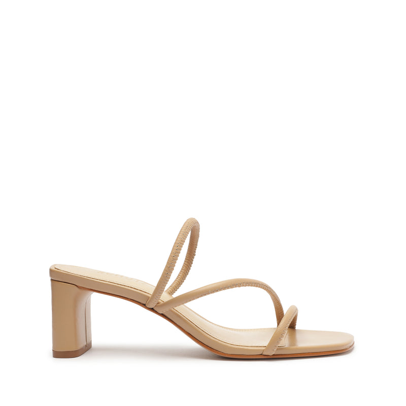 Chessie Mid Nappa Leather Sandal Sandals Spring 23 5 True Beige Nappa Leather - Schutz Shoes