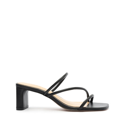 Chessie Mid Nappa Leather Sandal Sandals Spring 23 5 Black Nappa Leather - Schutz Shoes