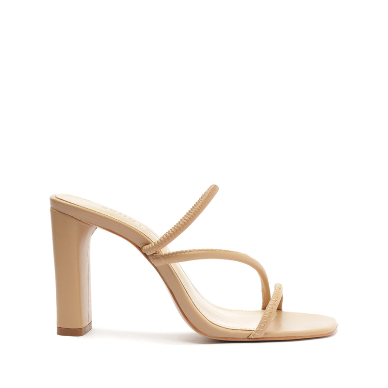 Chessie Nappa Leather Sandal Sandals Spring 23 5 True Beige Nappa Leather - Schutz Shoes