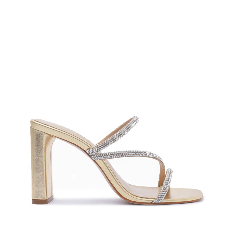 Chessie Bright Leather Sandal Sandals Spring 23 5 Crystal Metallic Nappa Leather - Schutz Shoes