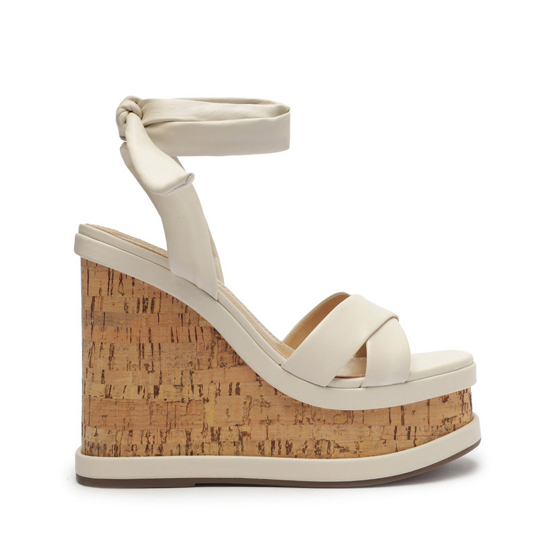 Vitoria Leather Sandal Sandals Spring 23 5 Pearl Leather - Schutz Shoes