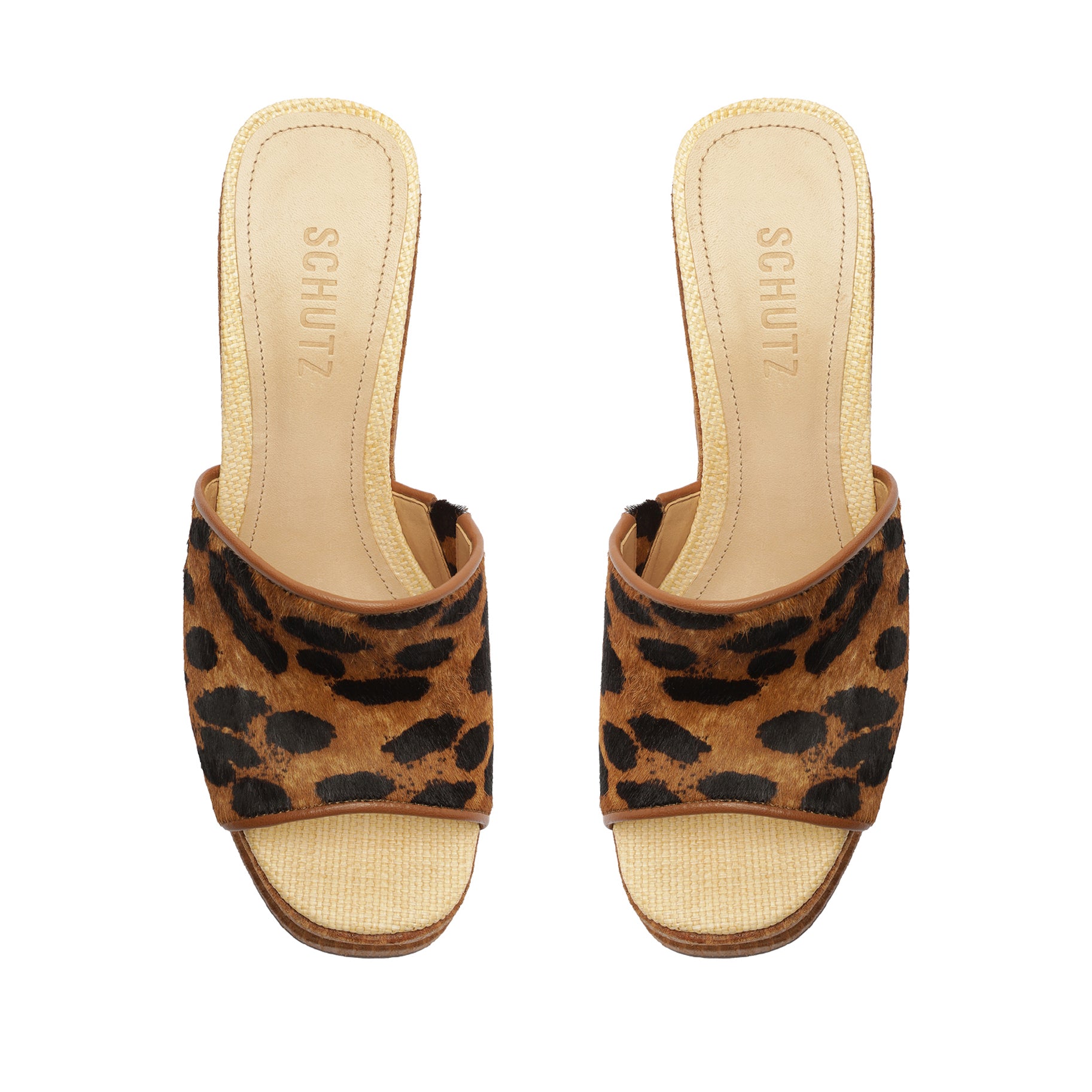 Dalle Wild Leopard-Printed Leather Sandal Sandals Open Stock    - Schutz Shoes