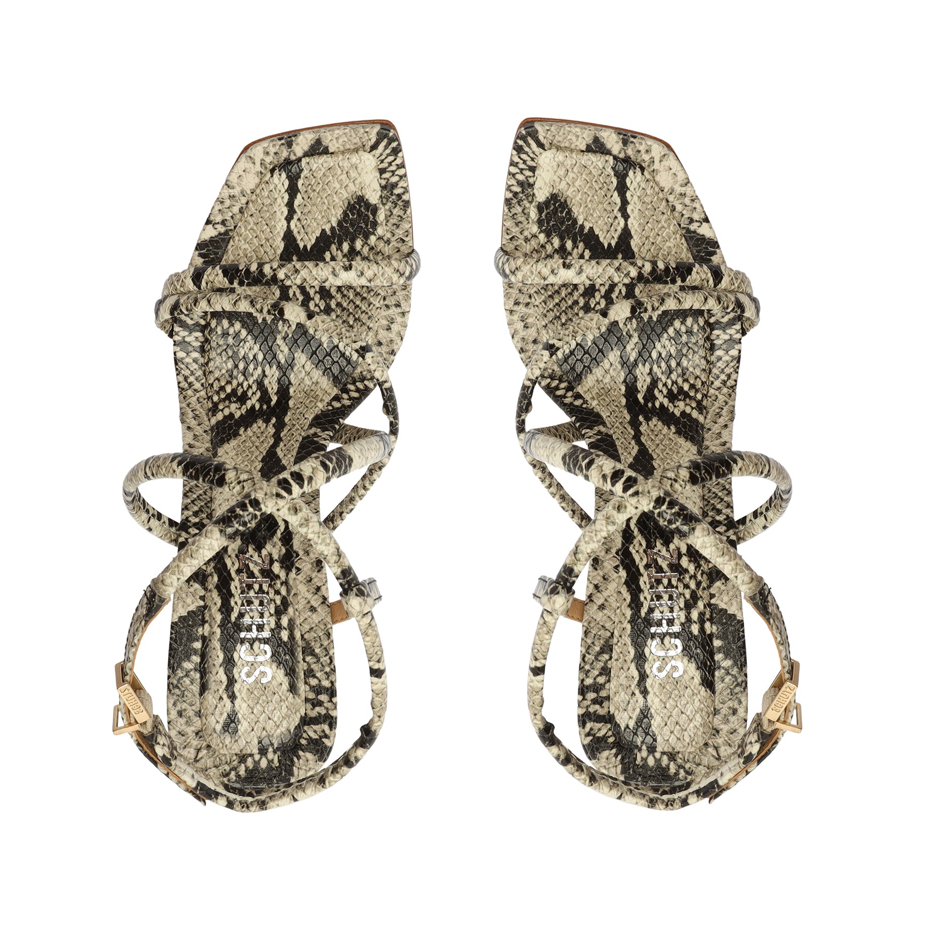 Lovi Snake-Embossed Leather Sandal Sandals Sale    - Schutz Shoes