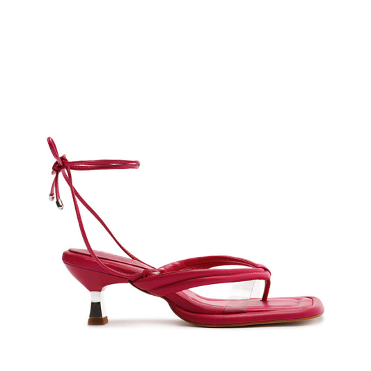 Meghan Mid Vinyl Sandal OLD 5 Hot Pink Faux Leather & Vinyl - Schutz Shoes