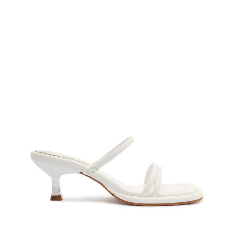 Agatha Mid Sandal Sandals OLD 5 White Leather - Schutz Shoes