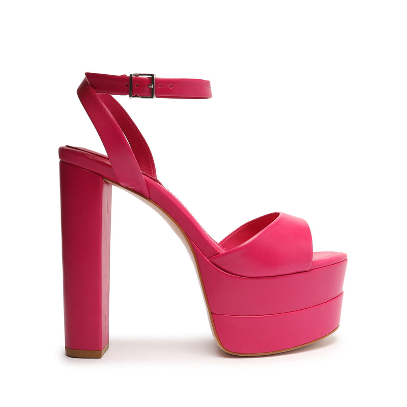 Kaila Platform Nappa Leather Sandal Sandals Sale 5 Hot Pink Nappa Leather - Schutz Shoes