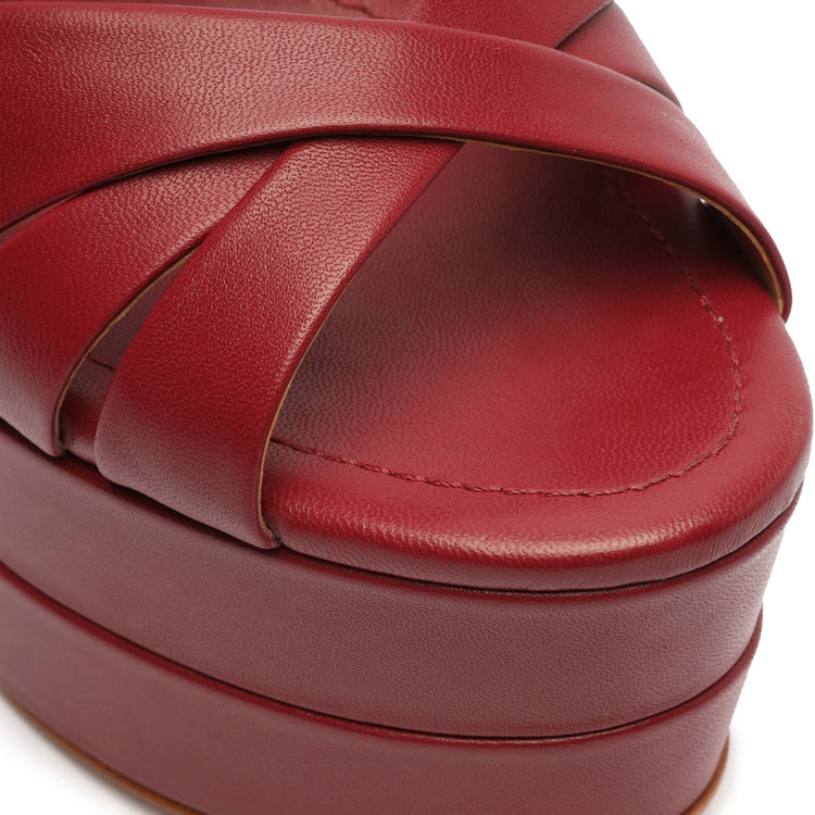 Keefa High Nappa Leather Sandal Garnet Nappa Leather