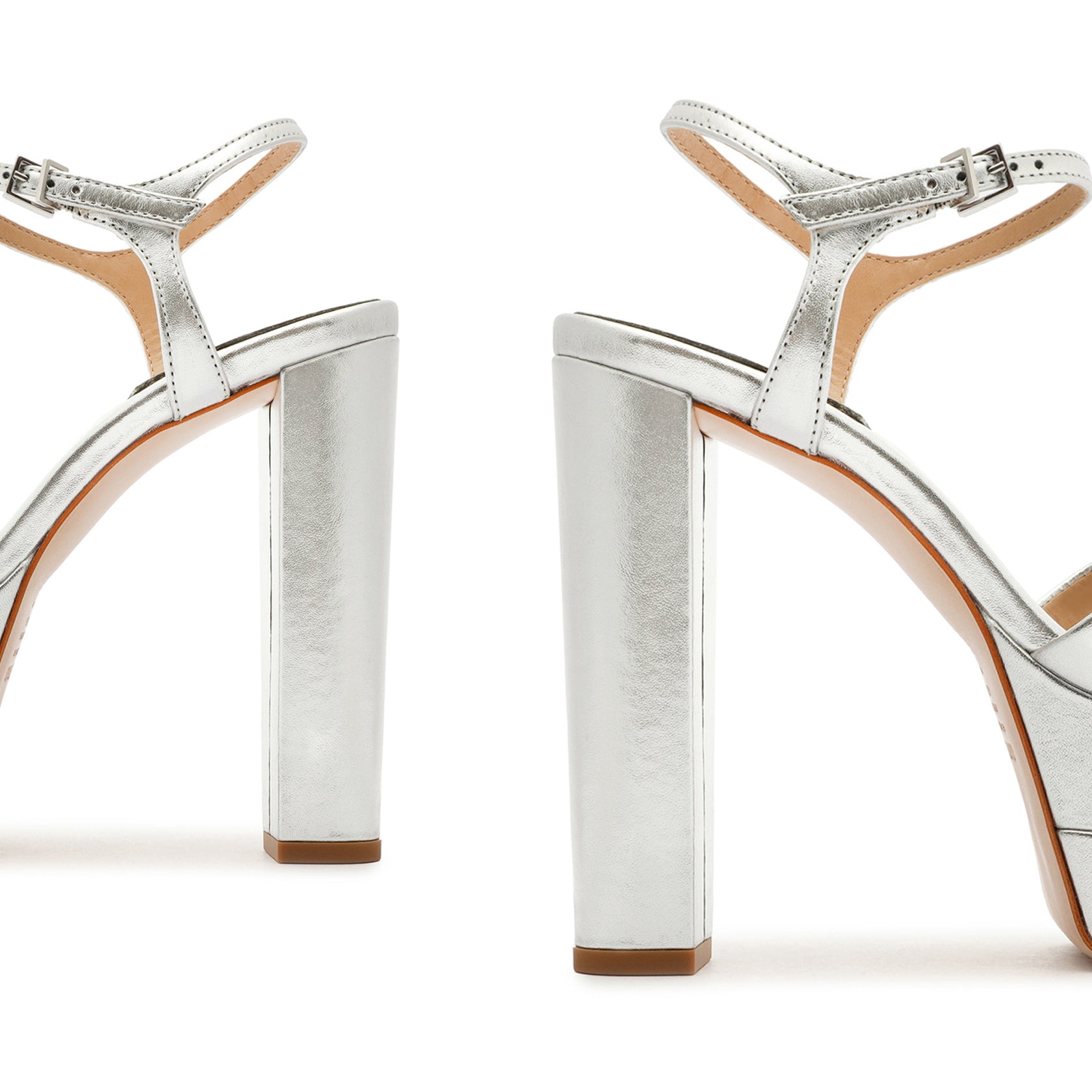 Keefa High Metallic Leather Sandal – SCHUTZ