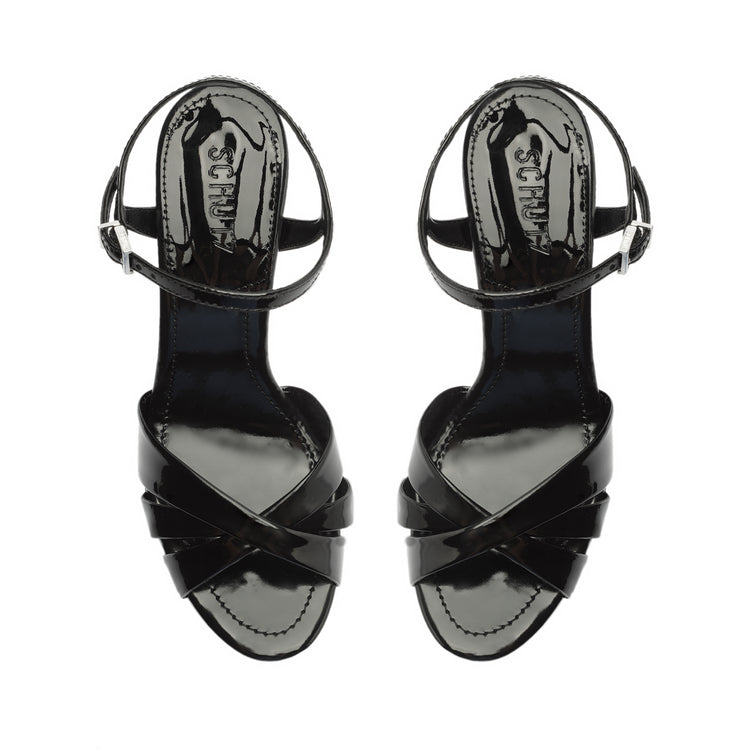Keefa High Patent Leather Sandal Black