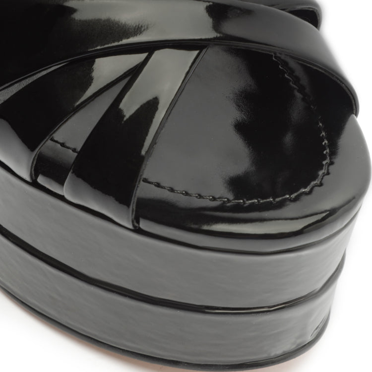 Keefa High Patent Leather Sandal Black