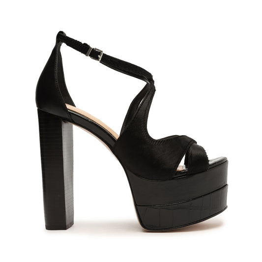 Latifah Wild Sandal Sandals Fall 22 5 Black Faux Leather - Schutz Shoes