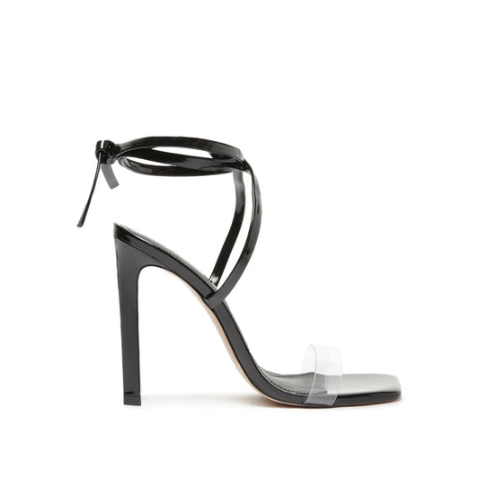 Cloe Vinyl Square Vinyl Sandal Sandals OLD 5 Black Vinyl - Schutz Shoes