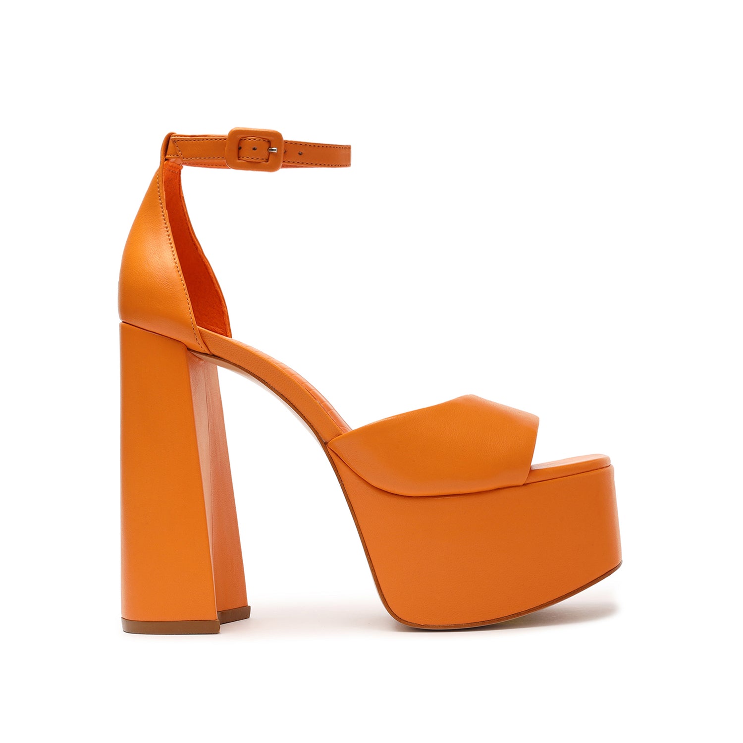 Lenne Nappa Leather Sandal Sandals Sale 5 Bright Tangerine Nappa Leather - Schutz Shoes