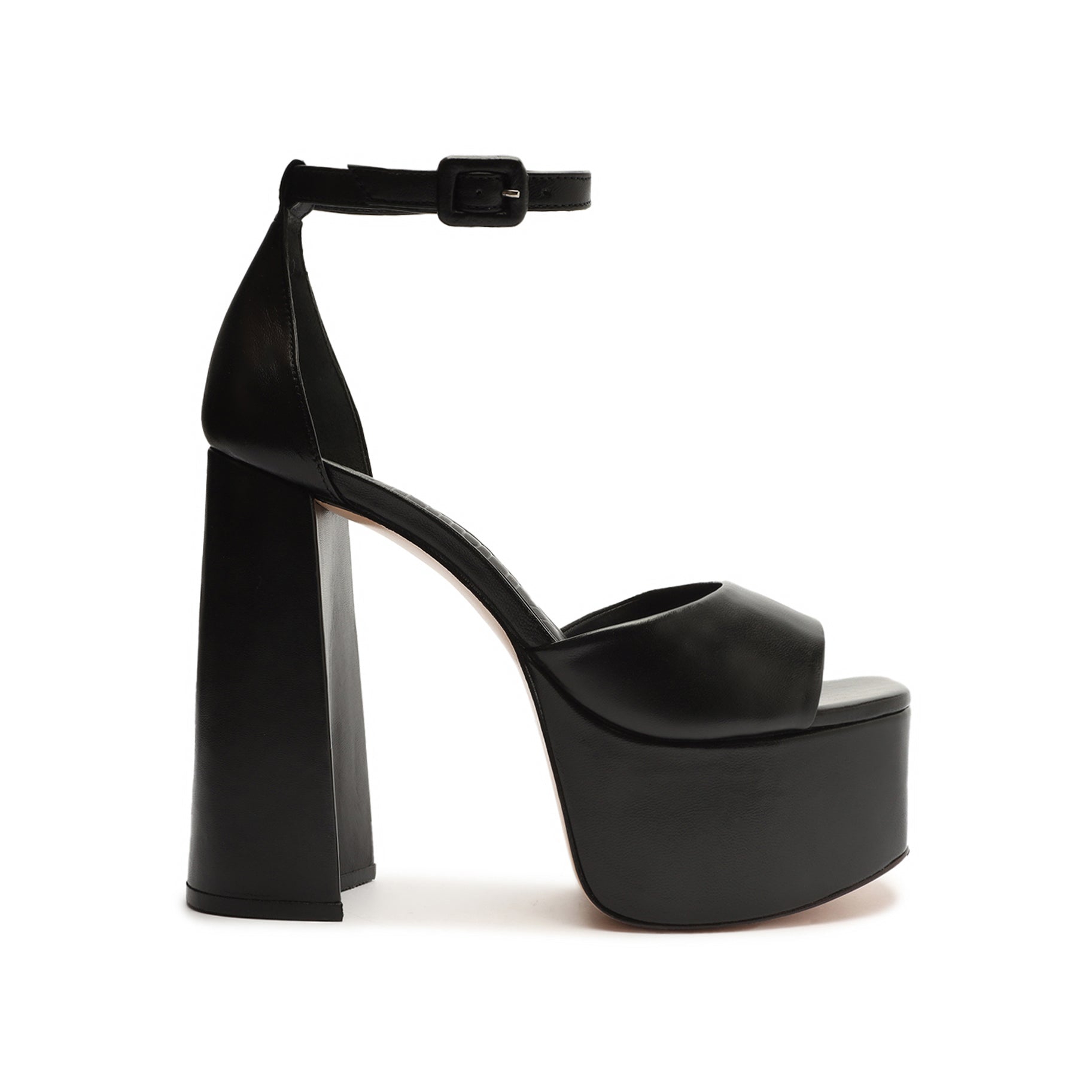 Lenne Nappa Leather Sandal Spring 22 5 Black Nappa Leather - Schutz Shoes