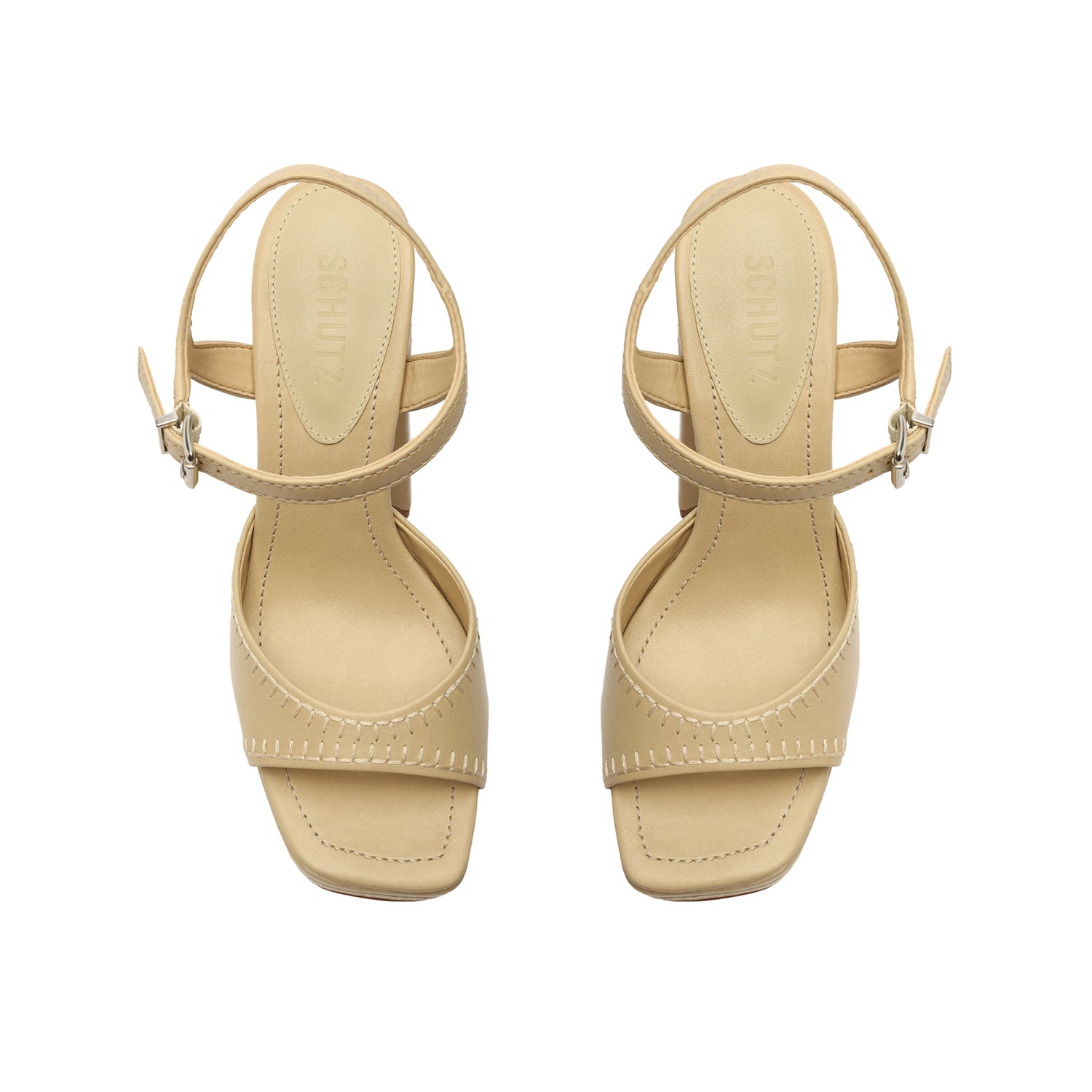 Lenne Indie Nappa Leather Sandal Almond Buff Nappa Leather