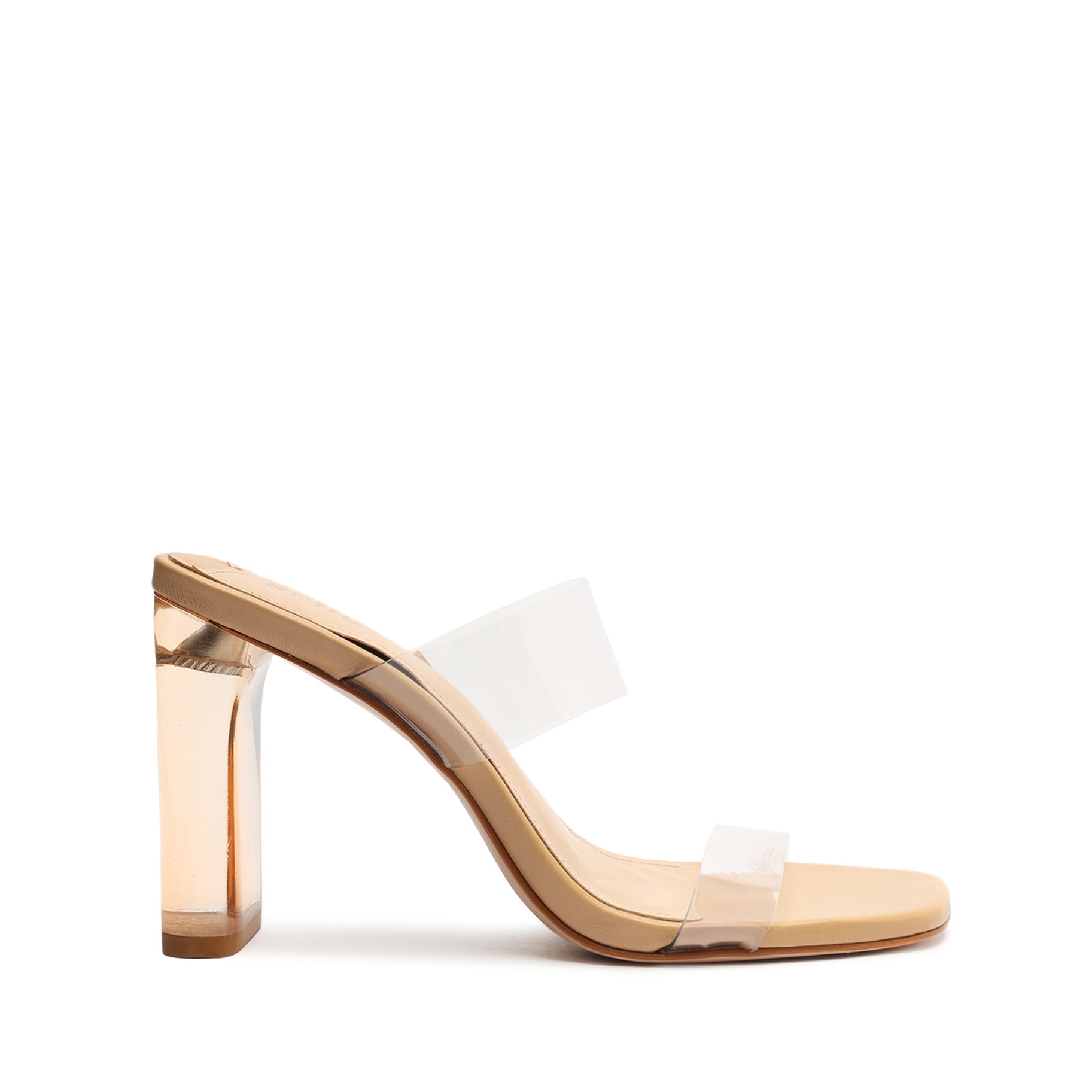 Ariella Acrylic Sandal Sandals Sale 5 Light Beige Nappa Leather & Vinyl - Schutz Shoes