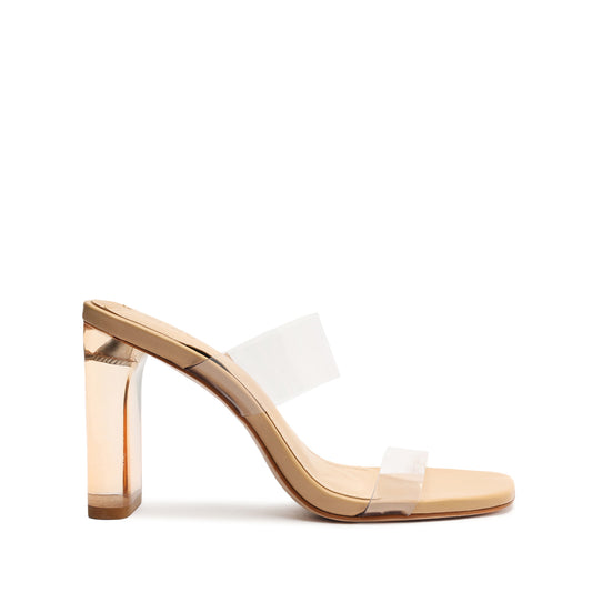 Ariella Acrylic Sandal Sale 5 Light Beige Nappa Leather & Vinyl - Schutz Shoes