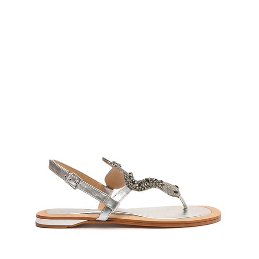 Shantie Metallic Leather Sandal OLD 5 Silver Metallic Leather - Schutz Shoes