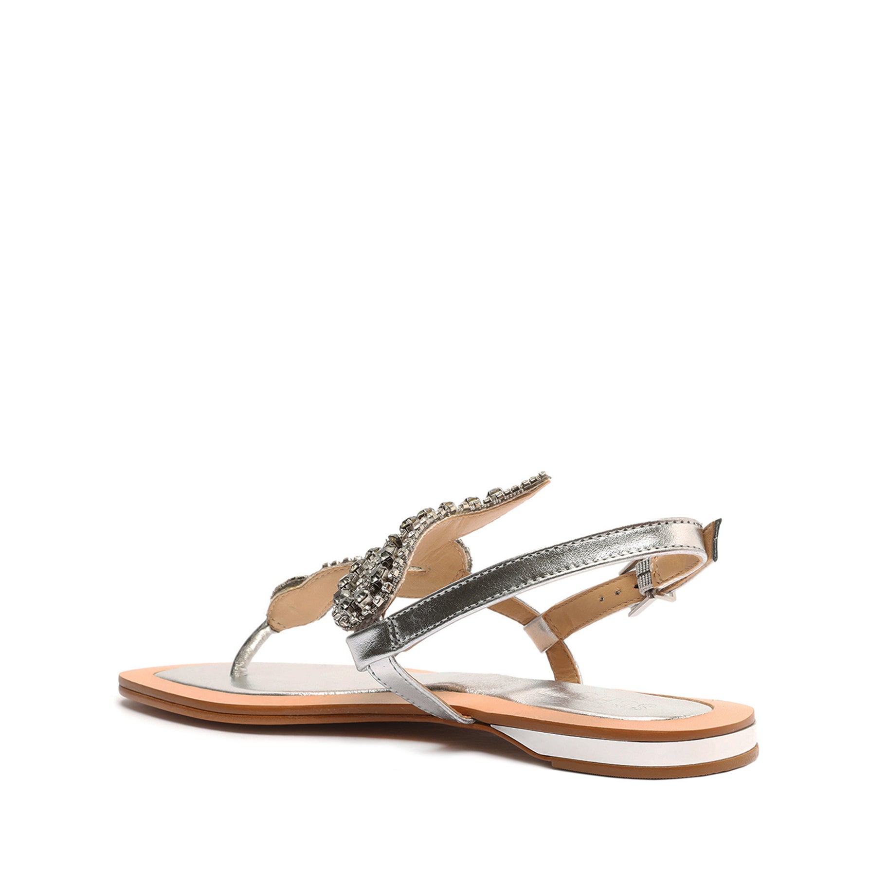 Shantie Metallic Leather Sandal Flats OLD    - Schutz Shoes