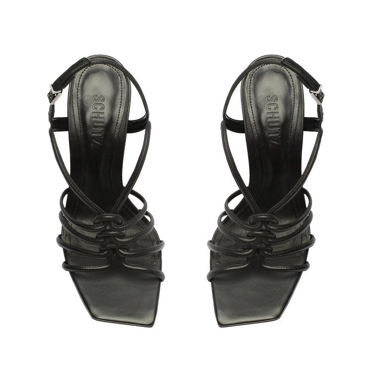 Octavia Calf Leather Sandal Black Calf Leather