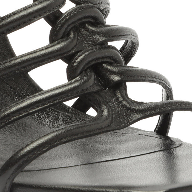 Octavia Calf Leather Sandal Black Calf Leather