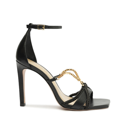 Silvie Nappa Leather Sandal PRE FALL 23 5 Black Nappa Leather - Schutz Shoes