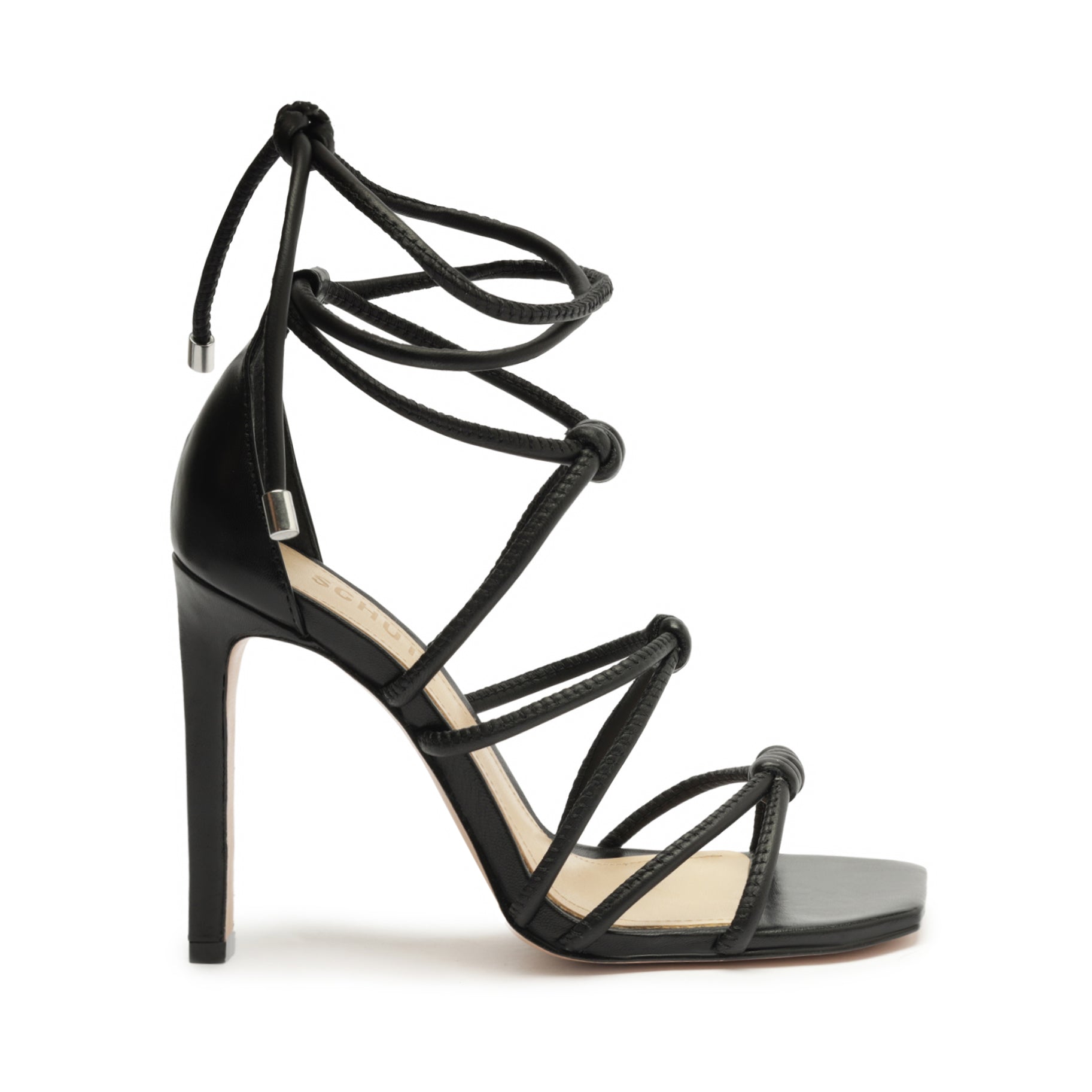 Lela & Nappa Sandal Sandals FALL 23 5 Black Faux Leather & Nappa - Schutz Shoes