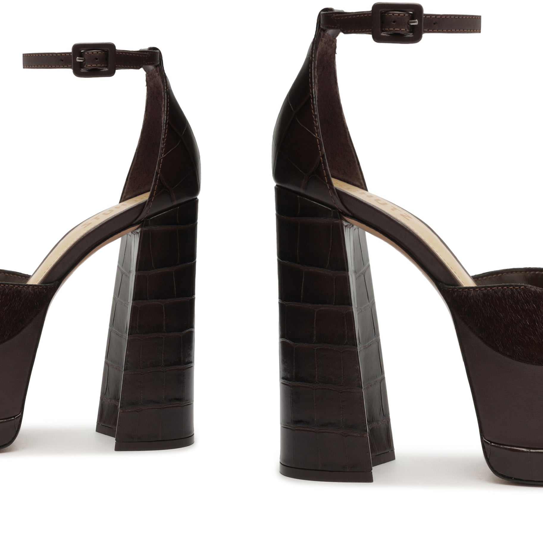 Luann Crocodile-Embossed Leather Pump Pumps Fall 22    - Schutz Shoes