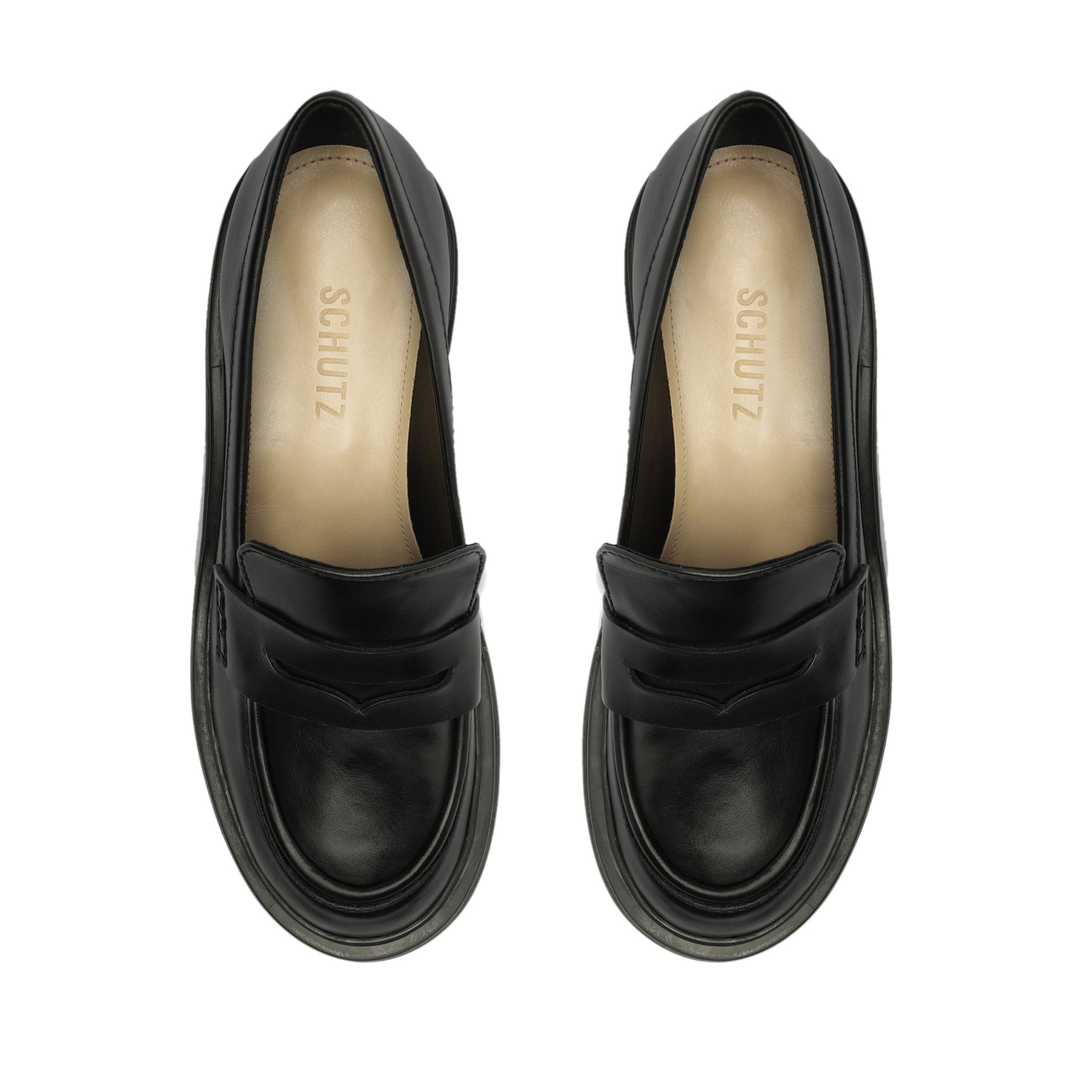 Viola Tractor Leather Flat Flats PRE FALL 23    - Schutz Shoes