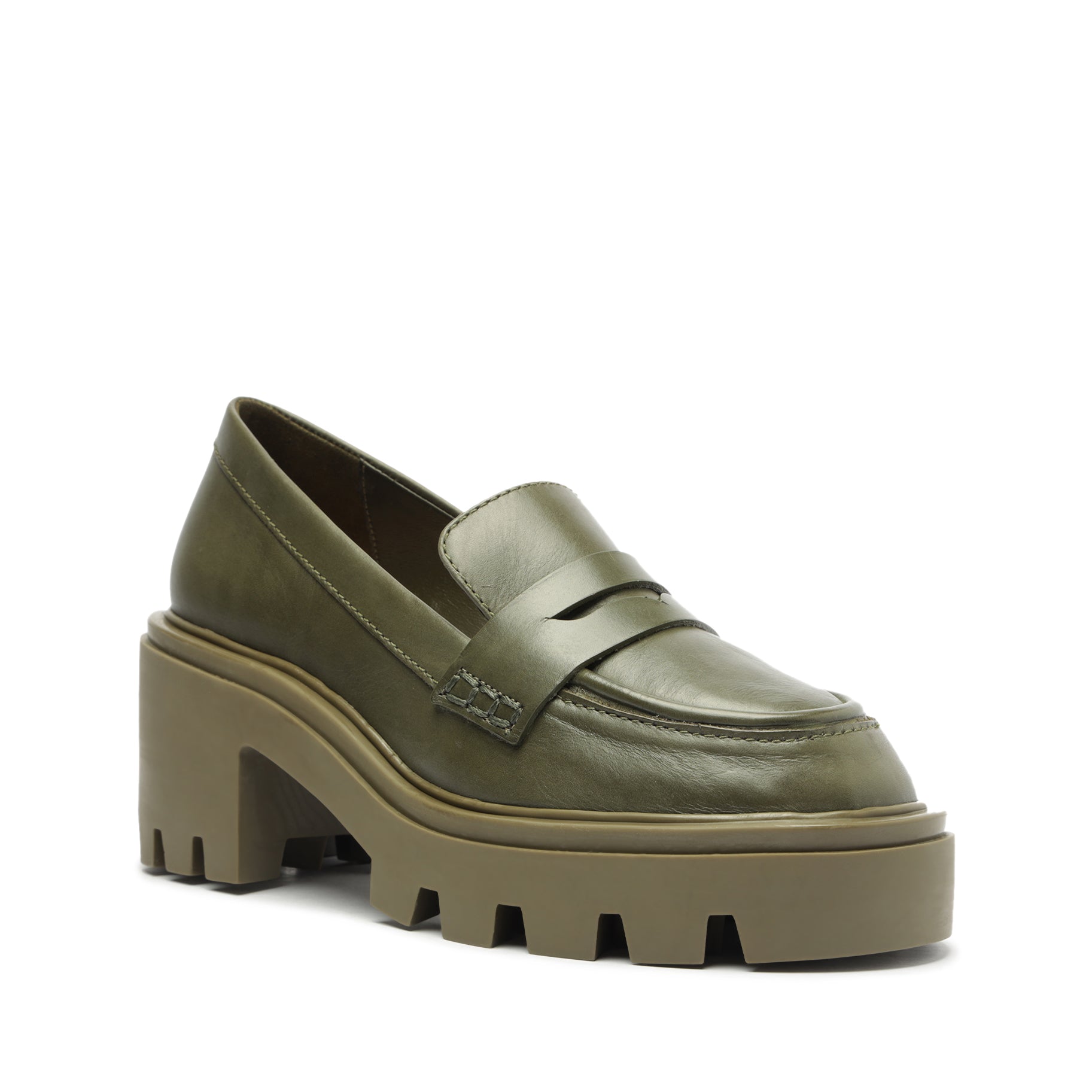 Viola Tractor Leather Flat Flats PRE FALL 23    - Schutz Shoes