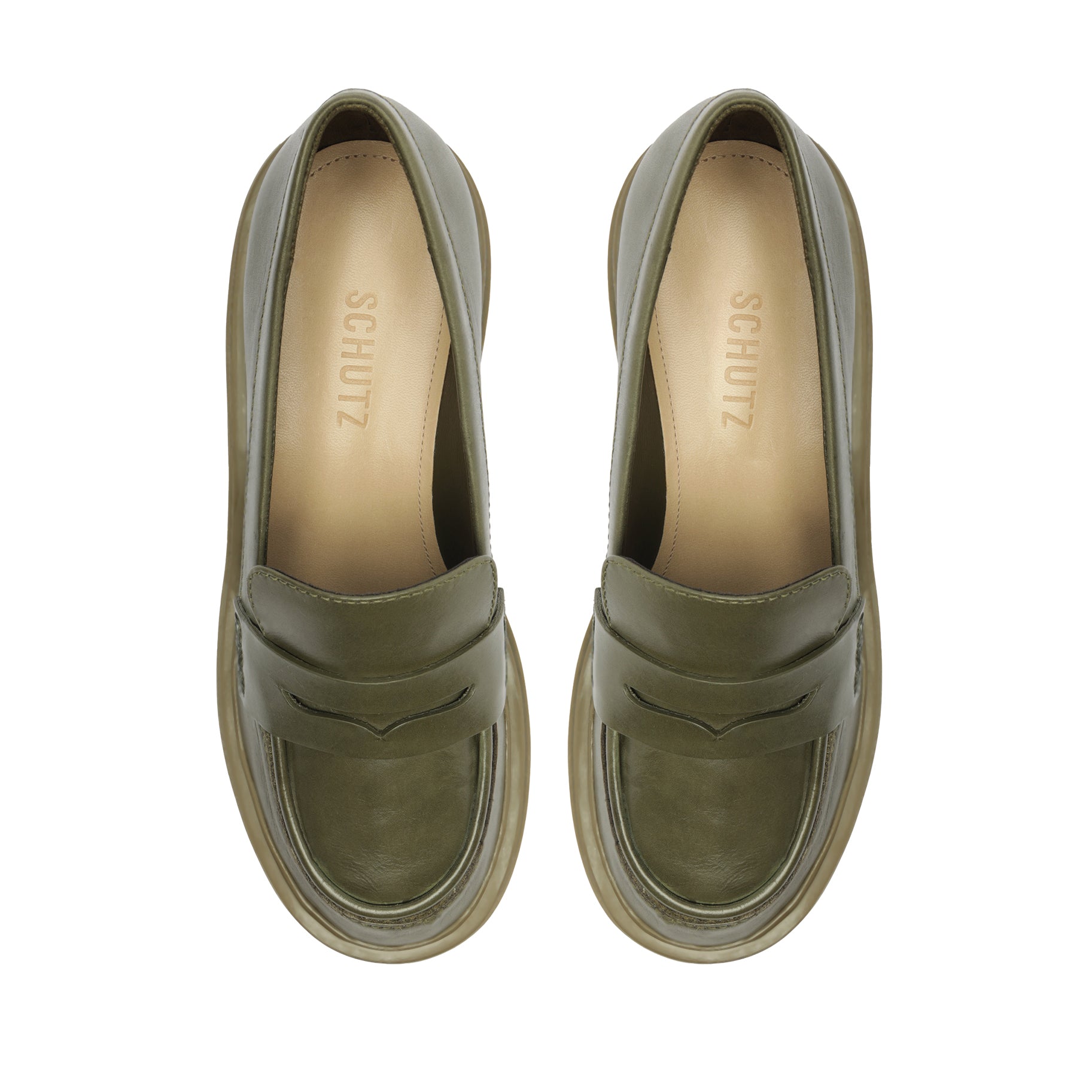 Viola Tractor Leather Flat Flats PRE FALL 23    - Schutz Shoes