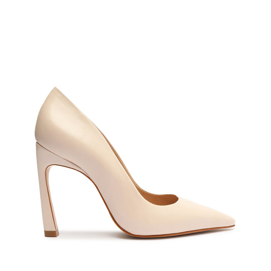 Lou Curve Leather Pump Pumps OLD 5 Beige Nappa Leather - Schutz Shoes