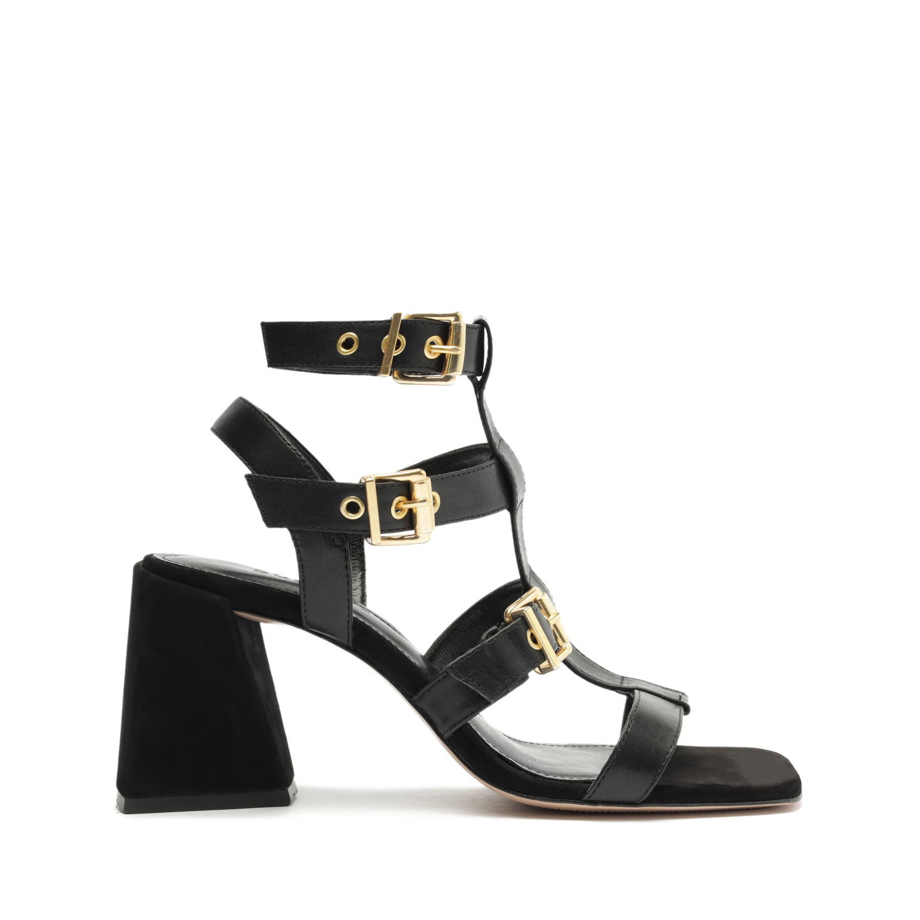 Yala Block Leather Sandal Sandals PRE FALL 23 5 Black Leather - Schutz Shoes