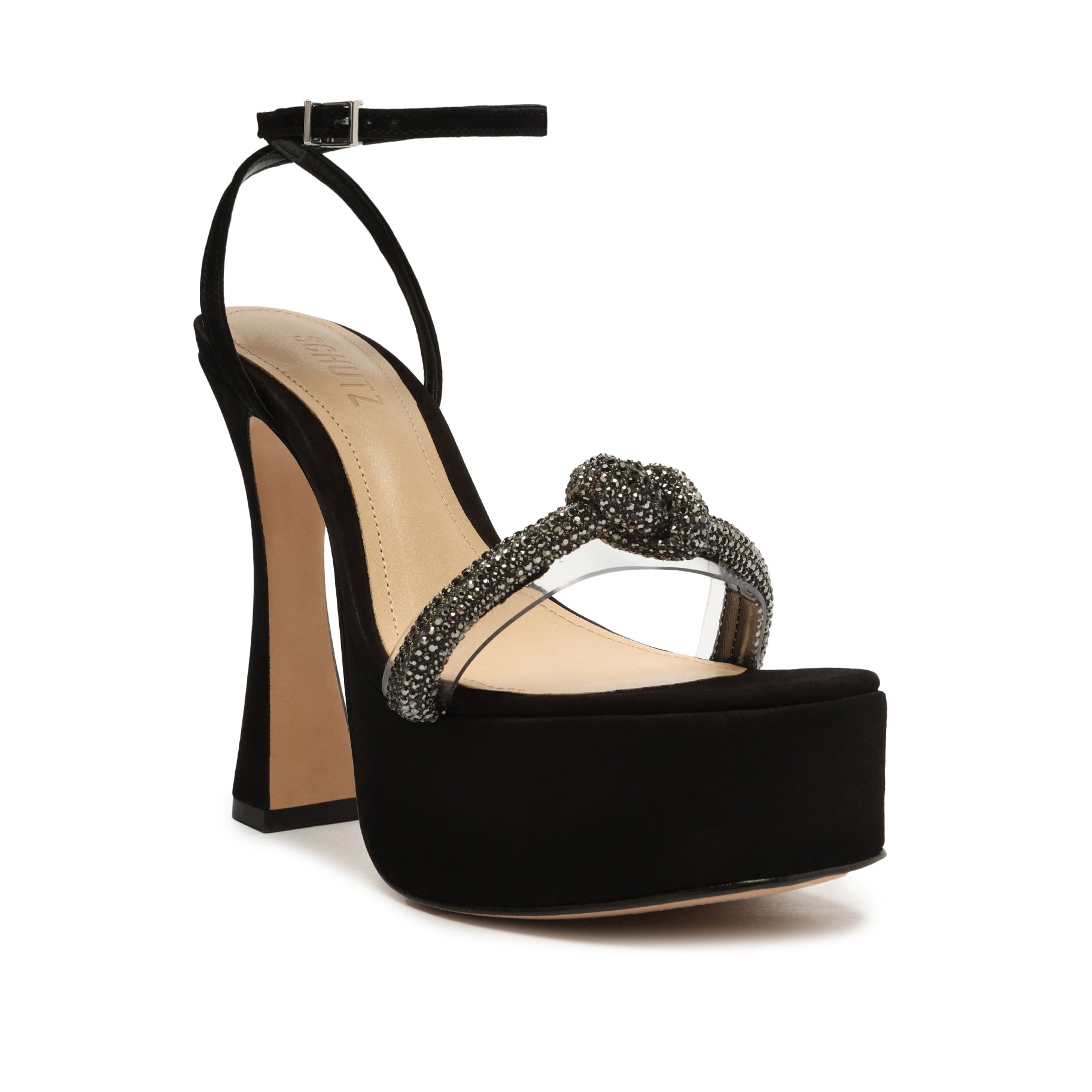 Peaky Platform Nubuck & Vinyl Sandal Sandals OLD    - Schutz Shoes