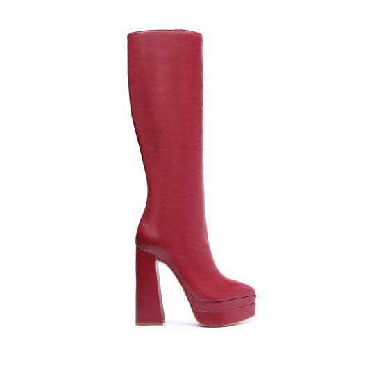 Elysee Up Leather Boot Boots Fall 22 5 Garnet Leather - Schutz Shoes