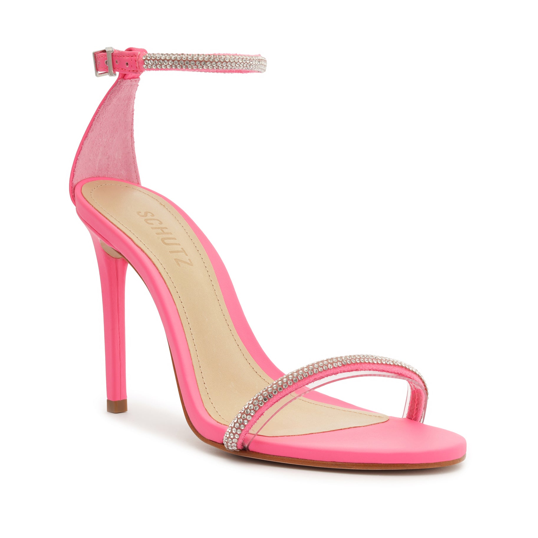 Fabienne Stretch Leather & Vinyl Sandal Sandals OLD    - Schutz Shoes