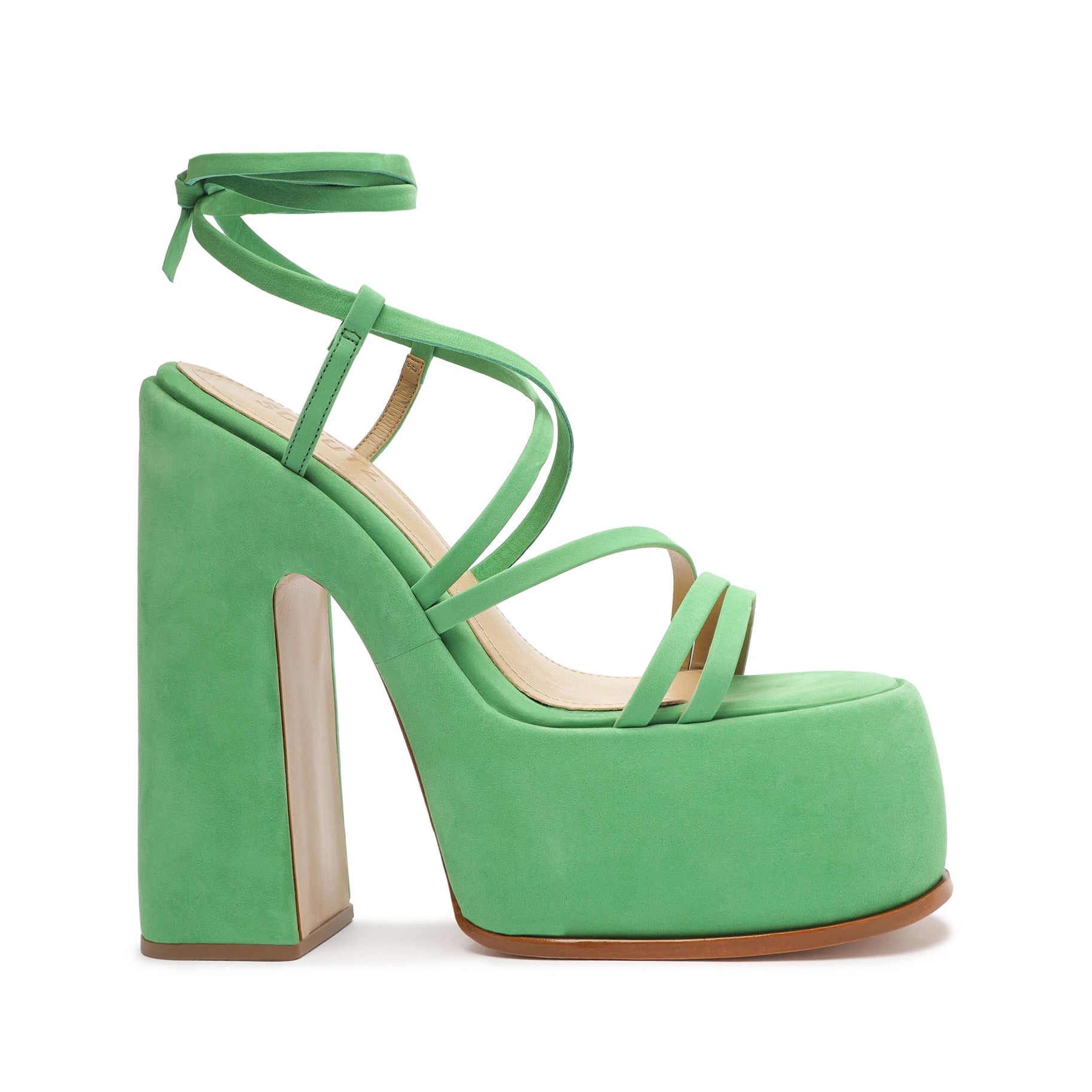 Lynda Nubuck Sandal Sandals OLD 5 Gianni Green Nubuck - Schutz Shoes