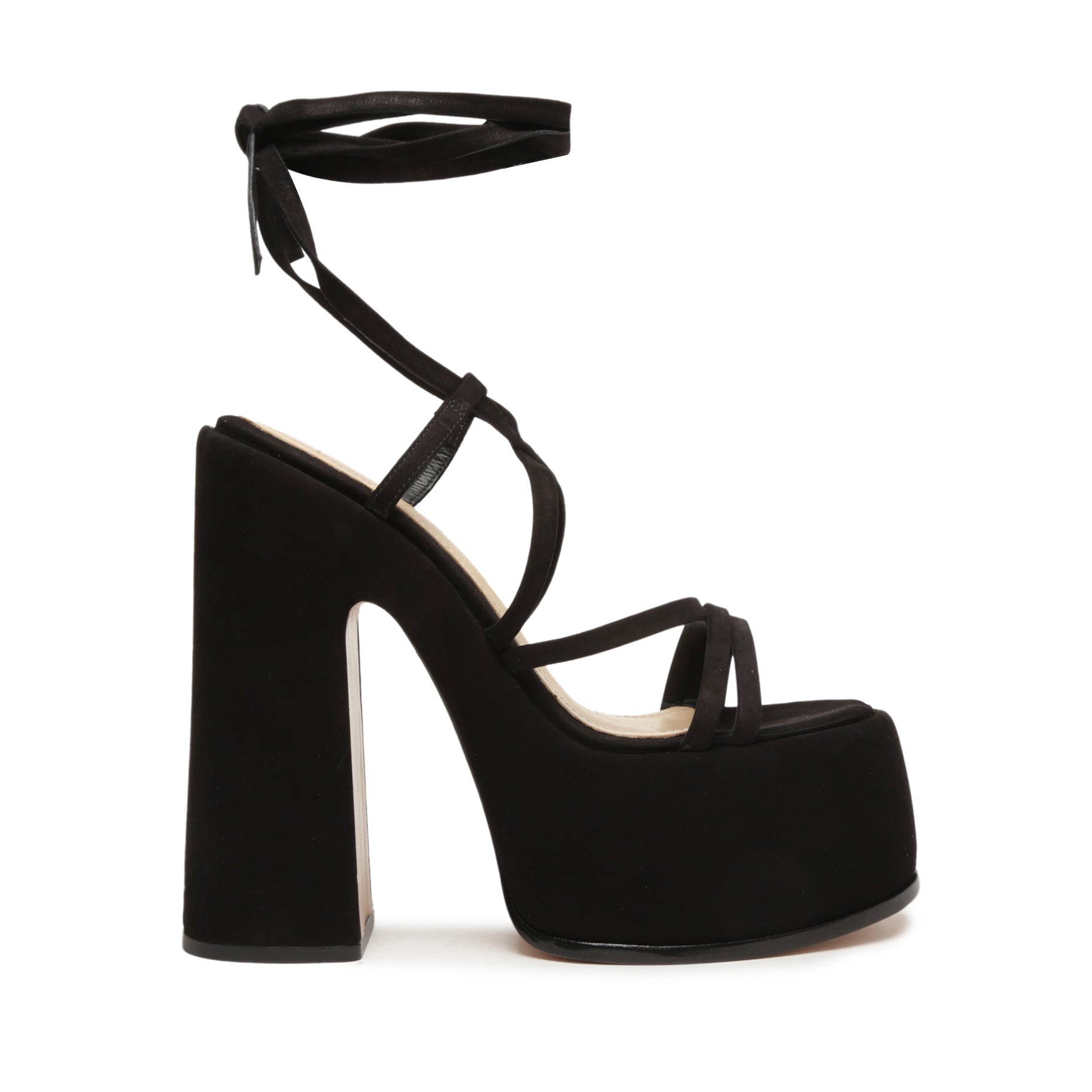 Lynda Nubuck Sandal Sandals OLD 5 Black Nubuck - Schutz Shoes